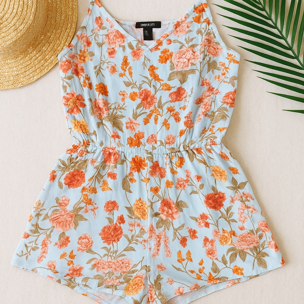 Forever 21 Floral Romper - Size Small (Petite Fit)